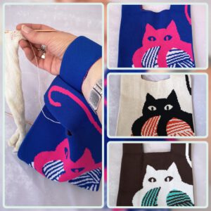 Projekttasche Handgelenk Katzen Titel Collage, Tasche am Handgelenk und alle 3 Farben